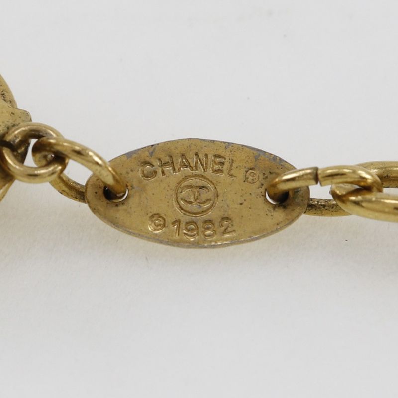 Chanel Long Chain Vintage Gold Plated Ladies 90.2g Necklace