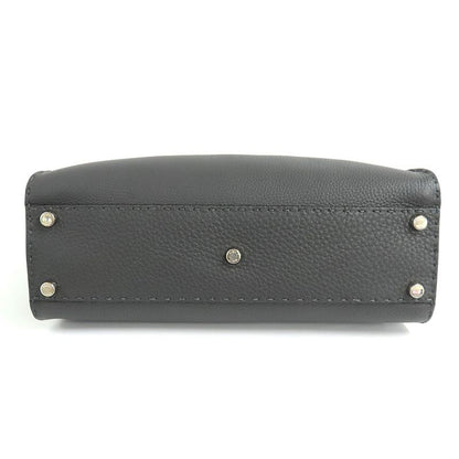 Fendi P-cub-medium Selleria 8bn290 Handbag 2WAY Asphalt Gray-leather