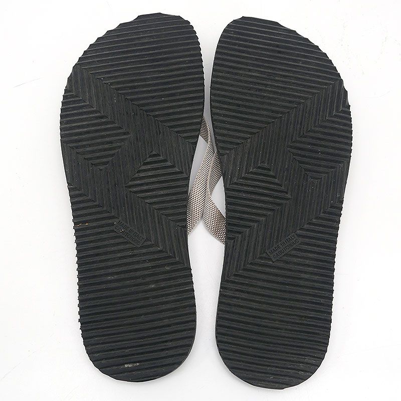 Hermes Flip Flops Isorella Black And Gray Approx H26cm (10.24in) X W10cm