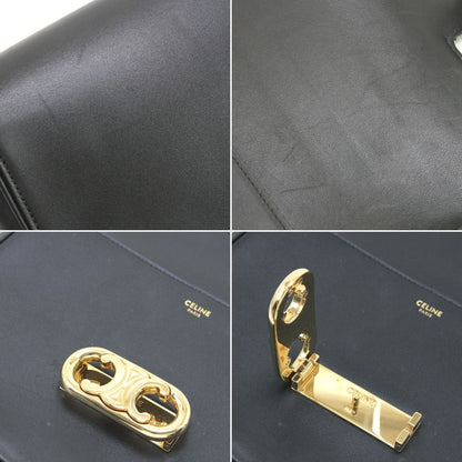 Celine Triomphe Chain Shoulder Bag Black
