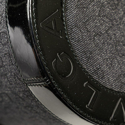 Bulgari Logomania Bee Zero One Black Indigo Denim Patent Leather Women's Bvlgari