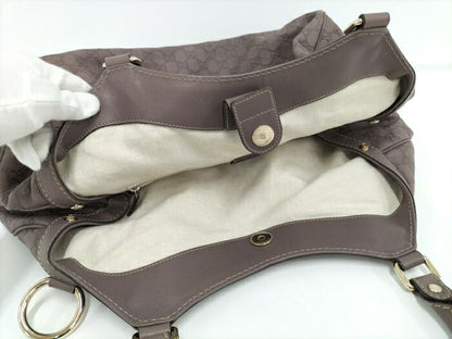 Gucci Sookie Handbag Leather Purple 211943