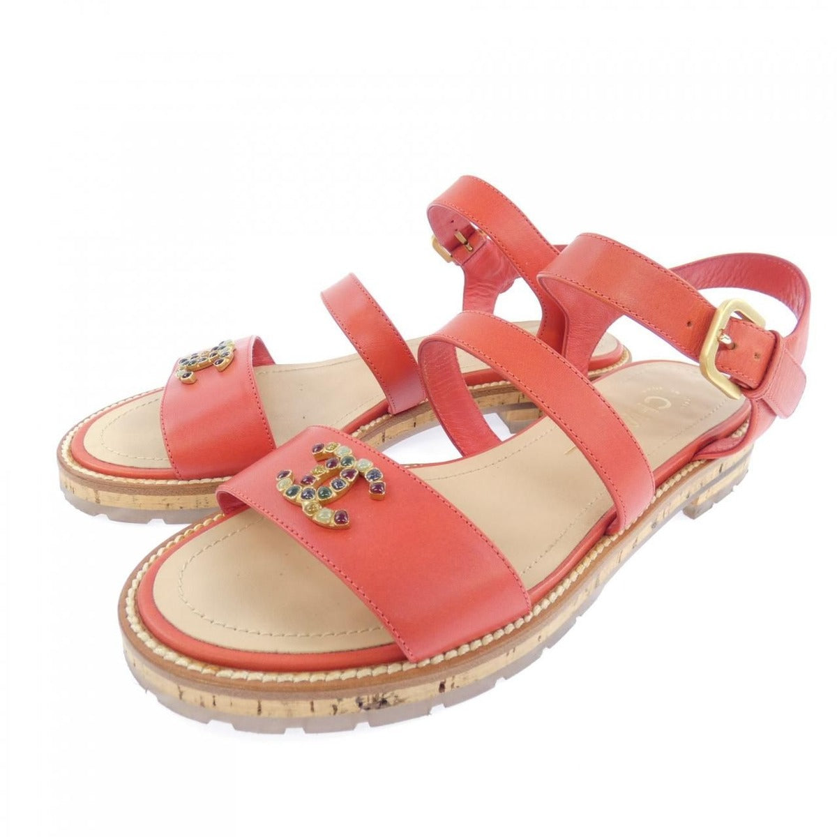 Chanel Sandals Red 36 — view 3