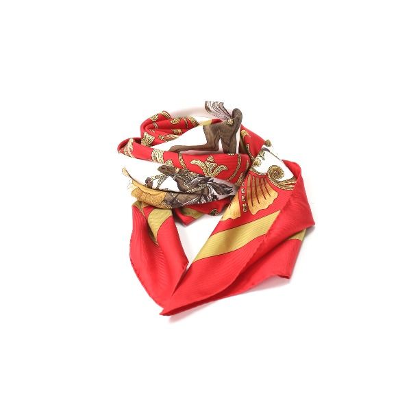 Hermes Carré 90 Carré 90 Cheval Jurc Turkish Horse Scarf Hermes Red