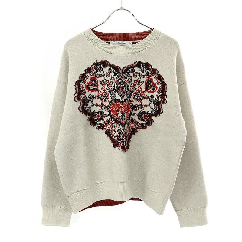 Christian Dior 2023 Cruise Collection Heart Bandana Knit Sweater 314 S55 Am012