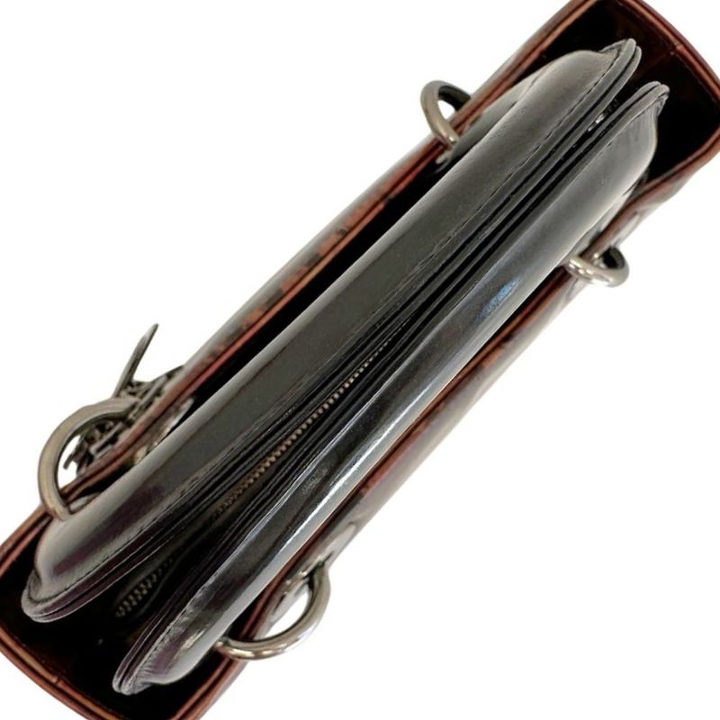 Christian Dior Lady Dior Ma-0958 Patent Leather Women's Handbag