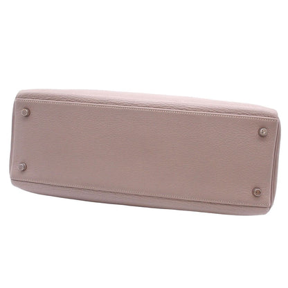 Hermes Kelly 35 Gray Silver Taurillon Clemence Handbag — view 3