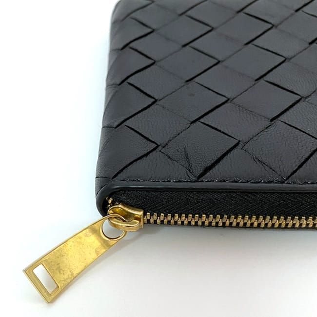 Bottega Veneta Coin Case Ec21504 Black Intrecciato