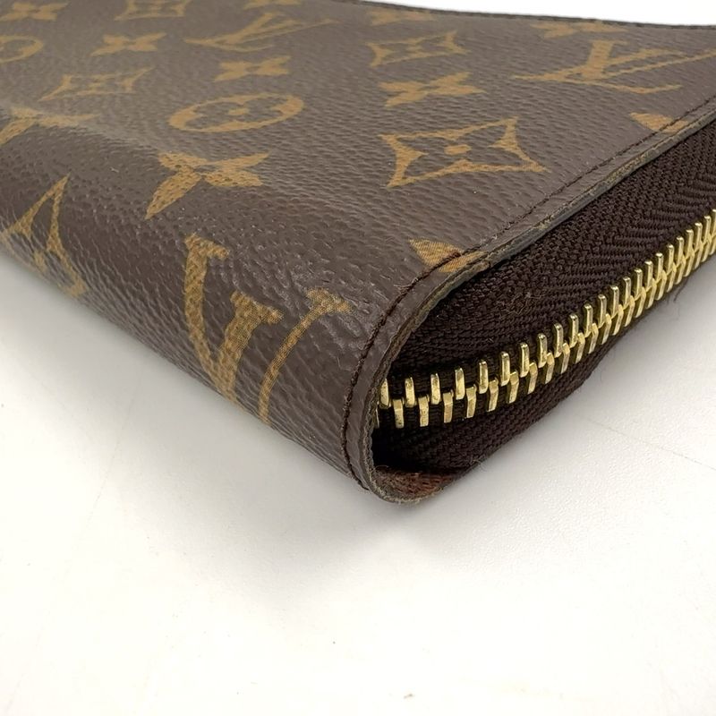Louis Vuitton Zippy Wallet Monogram RFID Compatible PVC Brown Round Zipper Long