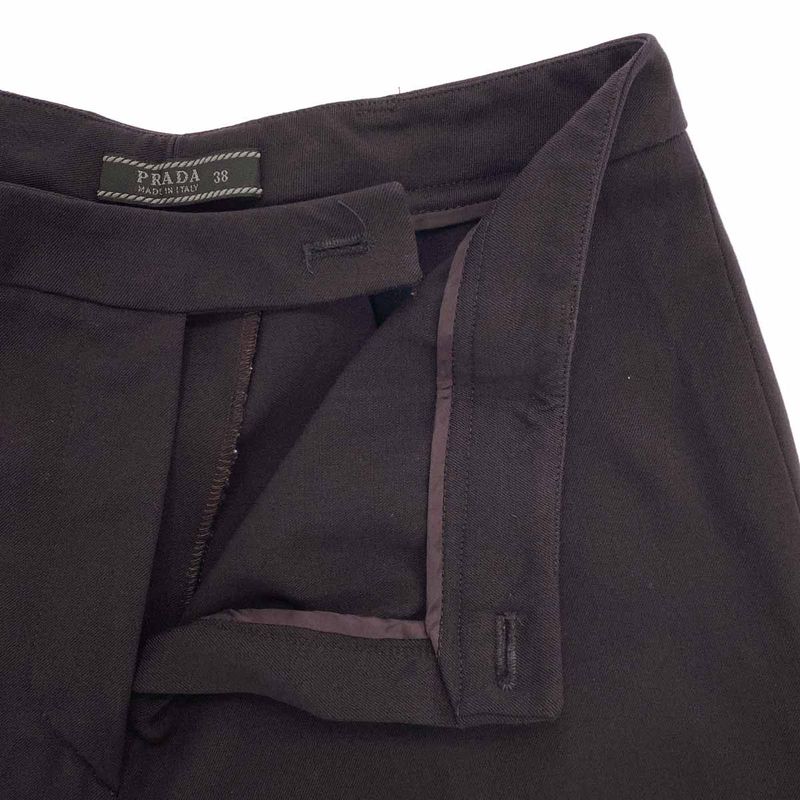 Prada Wool Stretch Slacks Pants Purple 38