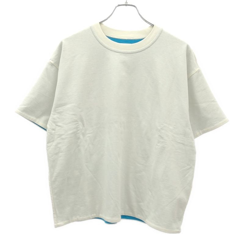 Bottega Veneta 2-Tone Crew Neck T-Shirt V16 E0 White Blue