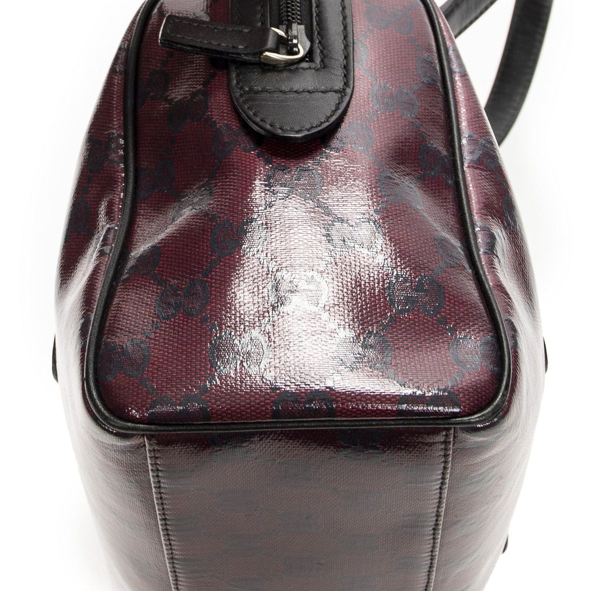Gucci Small Shoulder Bag Red Black Crystal Canvas — view 7