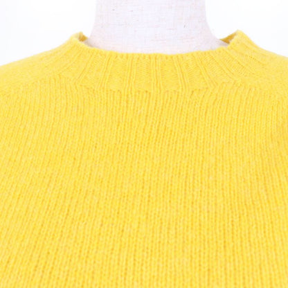 Celine 2 3go0/799a 100% Wool Phoebe Period Oversized Crewneck Knit Yellow XS
