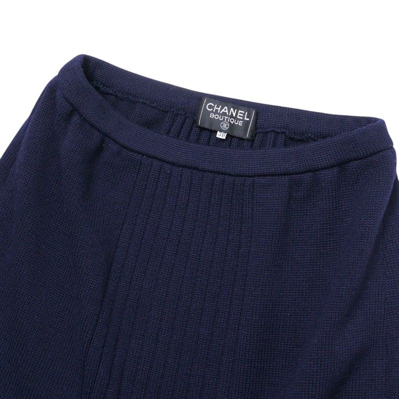 Chanel Vintage Skirt Setup Size 38 Knit Cardigan Knit Tight Skirt COCO Chanel