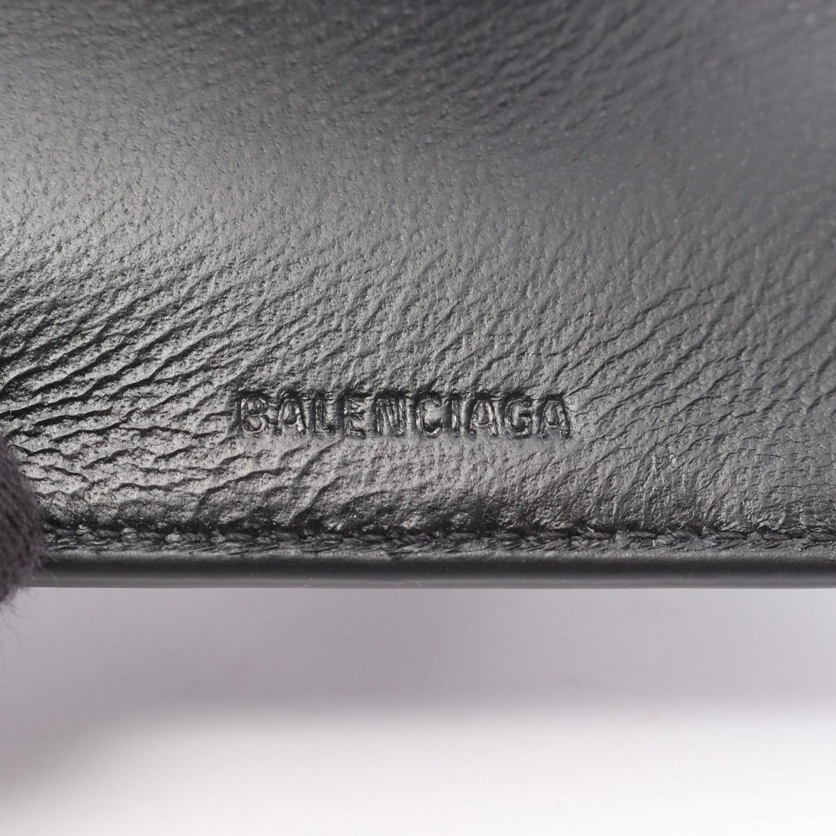Balenciaga Trifold Wallet Classic Mini Black Leather — view 5