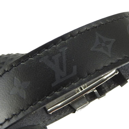 Louis Vuitton Bracelet Vu Good Luck M64447 Leather Black Silver Hardware