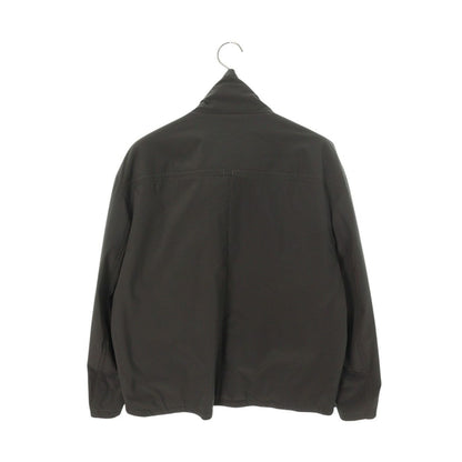 Hermes Lamb Leather Trim Button Nylon Jacket 46 Gray Black — view 2