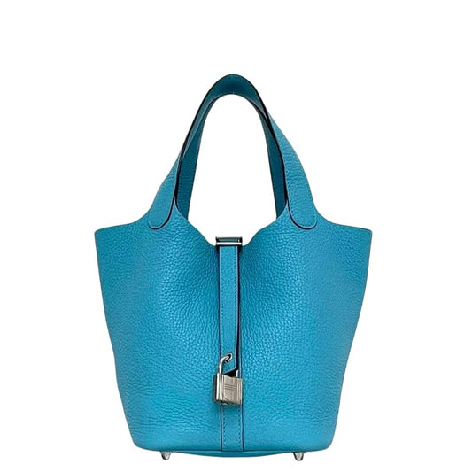 Hermes Handbag Picotin Lock PM Light Blue Jean