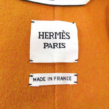 Hermes 2023 3e0105dc Cashmere Silk Blend Double Face Zip Up Hooded Coat Brown