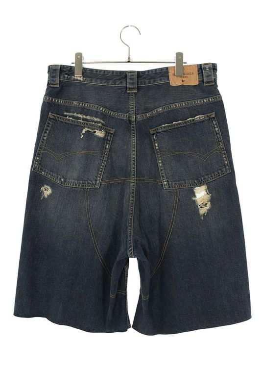 Balenciaga 831689 Tsw71 Damaged Baggy Denim Half Pants Men's M