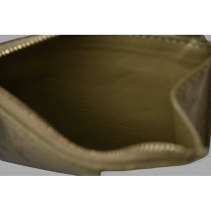 Celine Coin Case Card Holder Zip Triomphe Embossed Olive — view 6