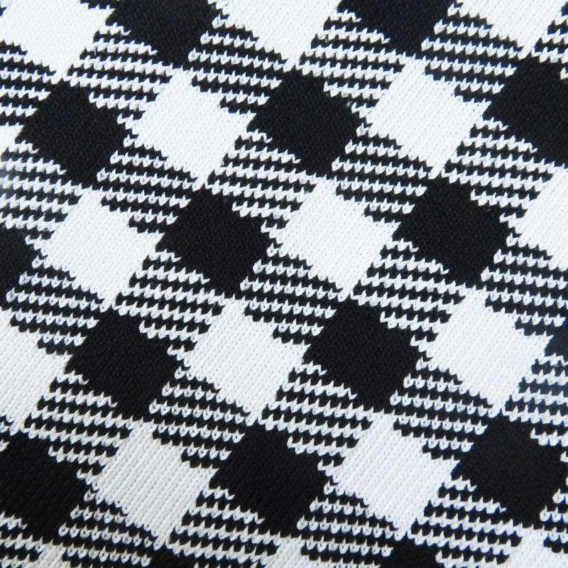 Christian DIOR 22 254j18am514 Gingham Checked Flared Skirt Black White 38 Made