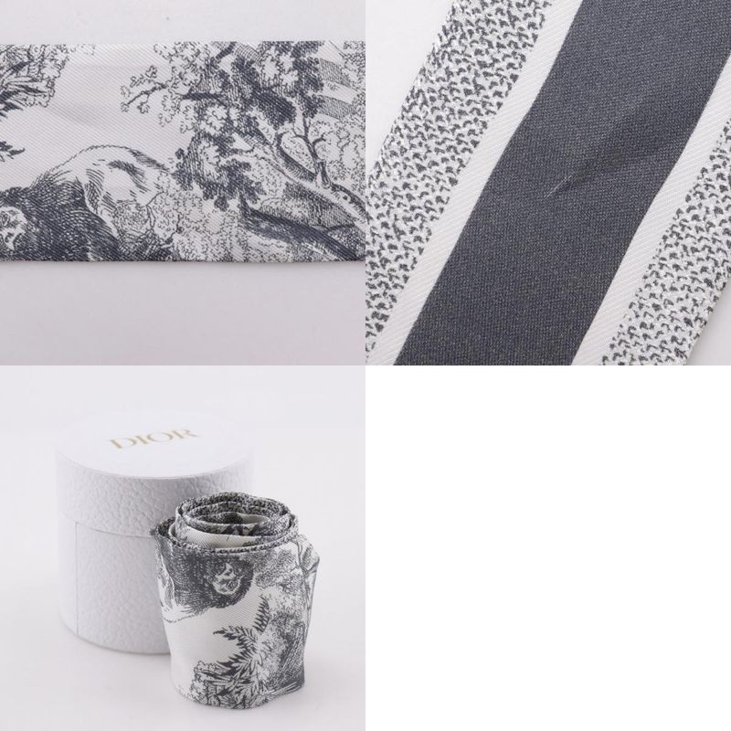 [dior] Christian Dior Mitzah Toile De Jouy Sauvage Ribbon Scarf 15jou106i602