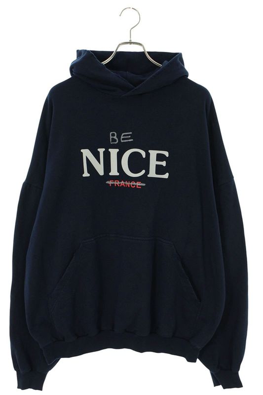 Balenciaga 761458 Tpve5 BE NICE Print Damaged Hoodie Men's 3