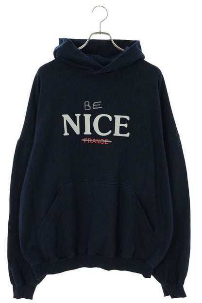 Balenciaga 761458 Tpve5 BE NICE Print Damaged Hoodie Men's 3