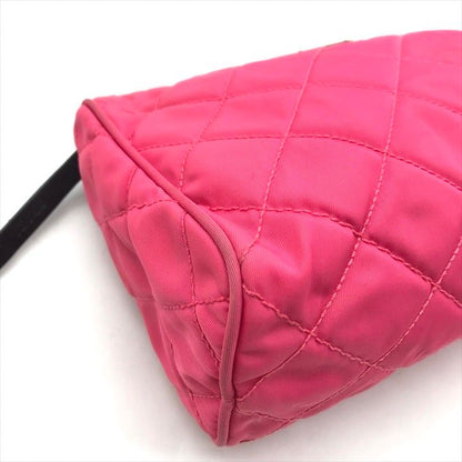 Prada Nylon Tessuto Quilted Pouch Case Pink