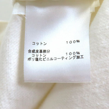 Louis Vuitton 100% Cotton Monogram Ribbon With Logo Button Front Slit White