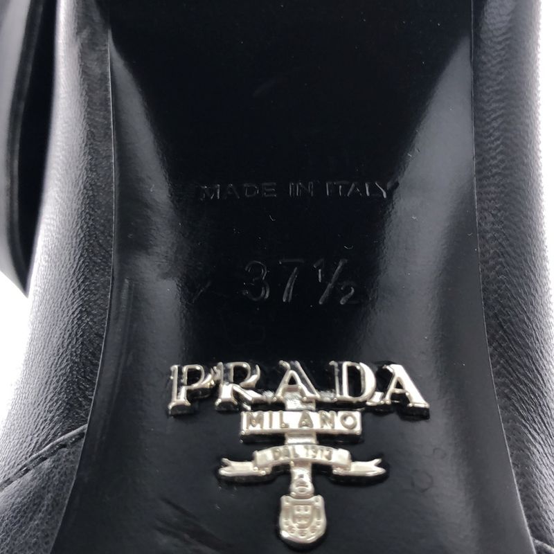 Prada Short Western Heel Boots Black 37 1 2