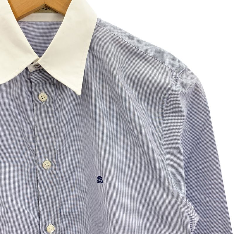 Balenciaga | Logo Embroidery Dress Shirt | S | Blue | Men's