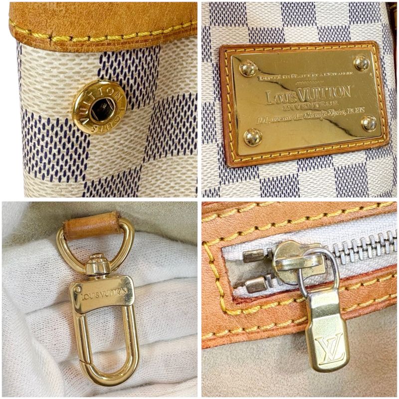 Louis Vuitton Damier Azure Leather Hampstead PM Tote Bag Shoulder Bag Shoulder