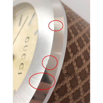 00 Gucci G-Mark Table Clock Yc210005 Brown