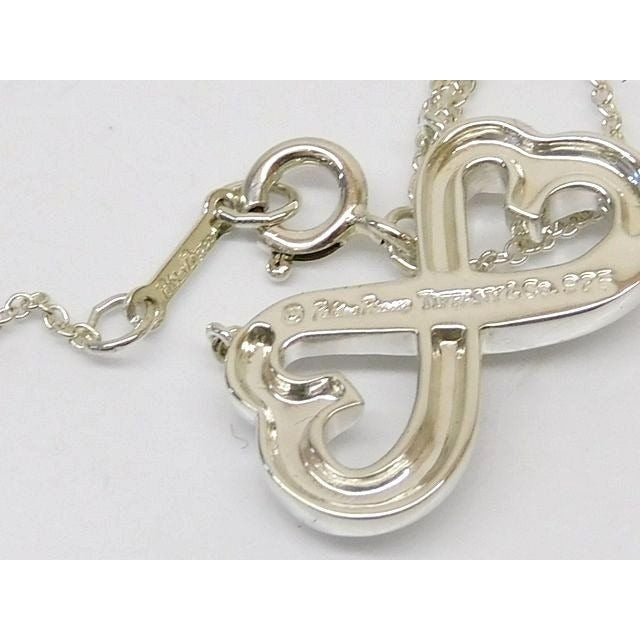 Tiffany & Co Necklace Paloma Picasso Double Rubbing Heart SV 925 Silver — view 3