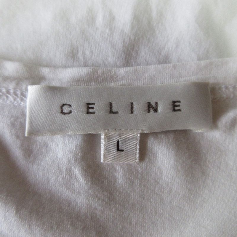 Celine Horse Carriage Print Stretch Crew Neck Short Sleeve T-Shirt Cut and Sewn