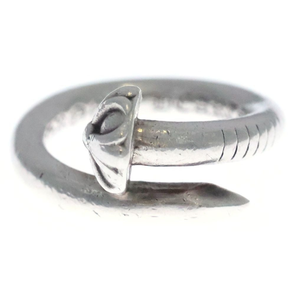 Chrome Hearts Nail Crsball Cross Ball Ring Silver