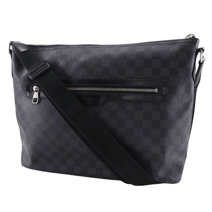 Louis Vuitton Mick MM N40004 Damier Graphite Canvas Black Sr4121 Men's Shoulder