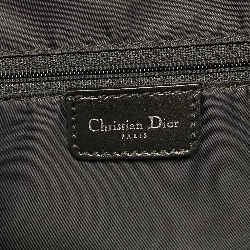 Dior/christian Dior Handbag Trotter Ivory X Dark Navy Leather