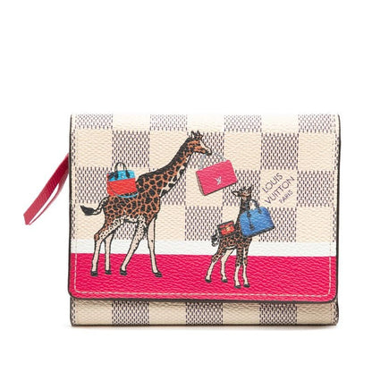 Louis Vuitton Damier Azur Portefeuille Victorine White Multicolor