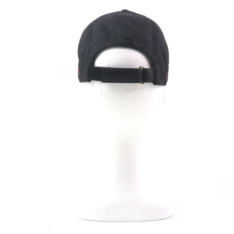 Gucci 200035 Webline Sherry Line Polyester Cotton GG Canvas Leather Use Cap