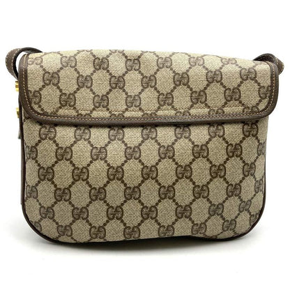 Gucci Old Gucci 001 113 Shoulder Bag Brown GG Supreme Canvas/leather Ladies Men