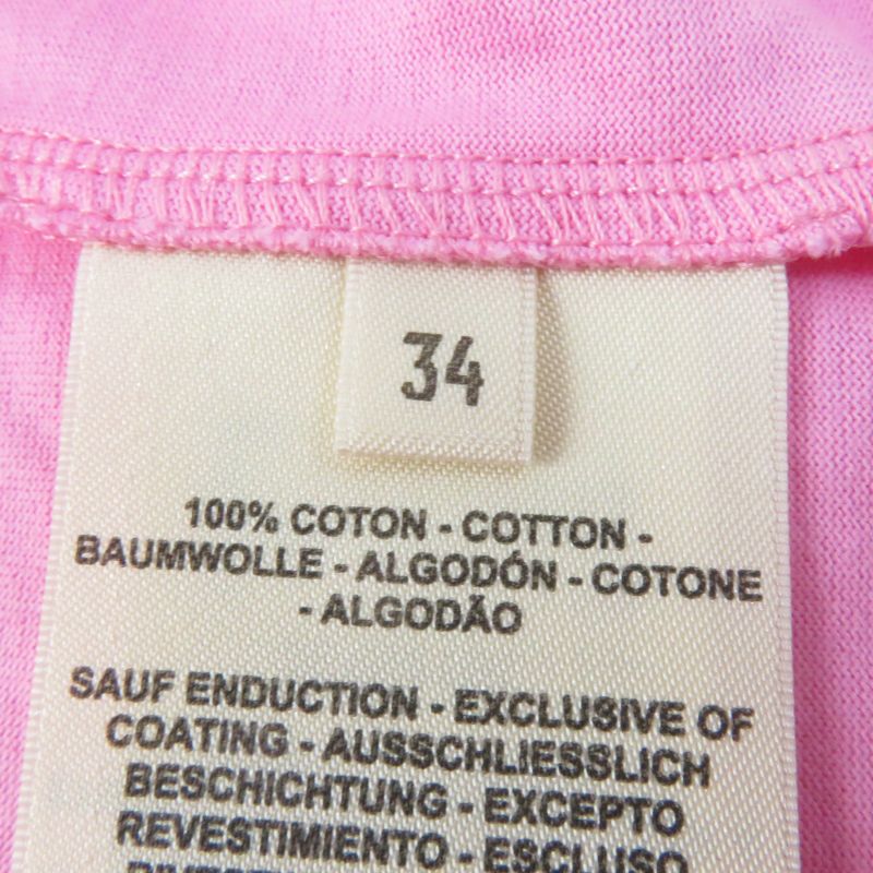 Hermes 23SS 3e4621dl Cartouche Cotton Mock Neck Short Sleeve T-shirt Pink 34