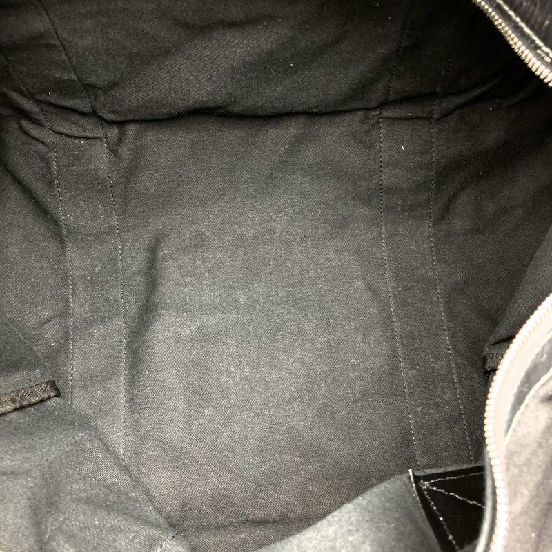 Gucci 012 8657 Boston Bag Black Nylon Sherry Line With Pouch