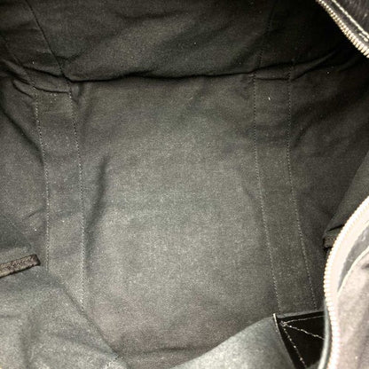 Gucci 012 8657 Boston Bag Black Nylon Sherry Line With Pouch