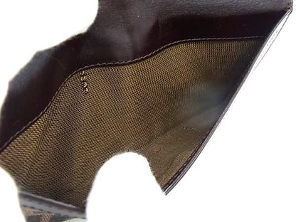 Bound With Fendi Zucca Pattern Nylon Canvas And Leather Wallet Brown Fa7151