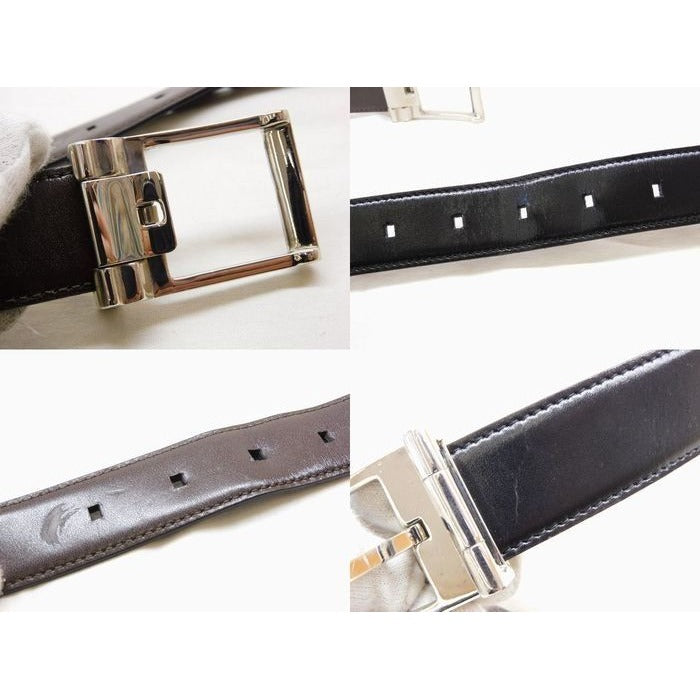 Bvlgari Reversible Belt Leather Silver 5 — view 4