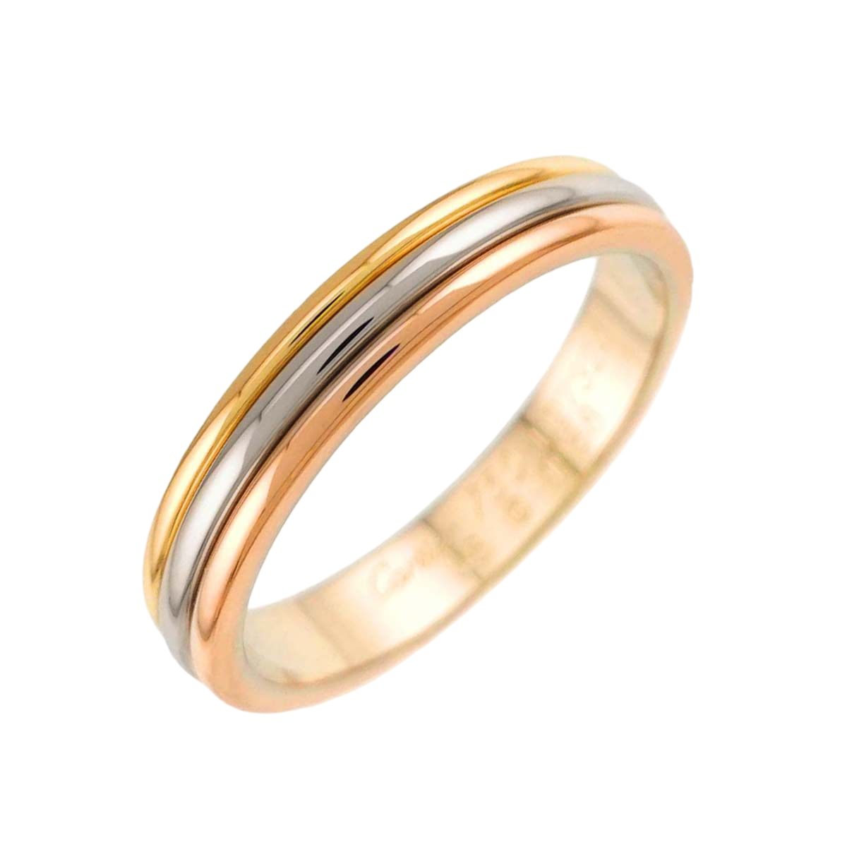 Cartier Vendome 58 Ring 18k Yellow Gold WG PG Three 750