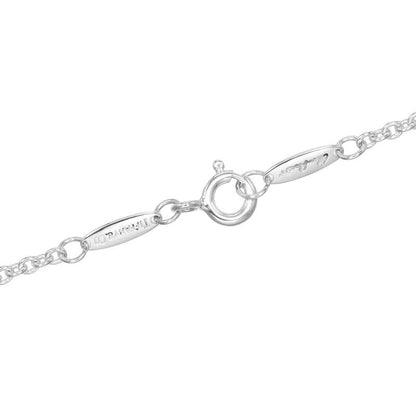 Tiffany & Co Open Heart Lariat Silver 925 X Pearl Ladies 5.68g Necklace